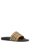 Burberry Furley Vintage Check Slides In Archive Beige