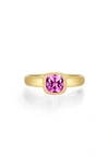 Lafonn Fancy Lab Grown Sapphire Solitaire Ring In Purple