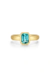 Lafonn Fancy Lab Grown Sapphire Solitaire Ring In Blue