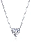 LAFONN SIMULATED DIAMOND SOLITAIRE HEART PENDANT NECKLACE