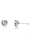 LAFONN SIMULATED DIAMOND BEZEL STUD EARRINGS