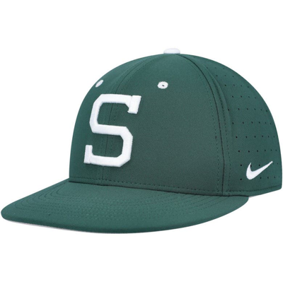 Nike Green Michigan State Spartans Aero True Baseball Performance Fitted Hat