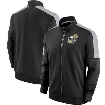 Nike Men's  Black New Orleans Saints Historic Track Full-zip Jacket