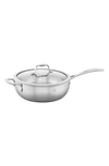 ZWILLING SPIRIT 3-PLY 4.6-QUART PERFECT PAN WITH HELPER HANDLE AND LID
