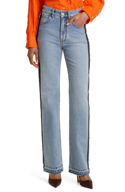 Victoria Beckham Julia High-waisted Straight Jeans In Classic Blue Wash