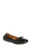 Tod's Gommino Bubble Leather Ballet Flats In Nero