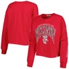 47 '47 RED WISCONSIN BADGERS PARKWAY II CROPPED LONG SLEEVE T-SHIRT