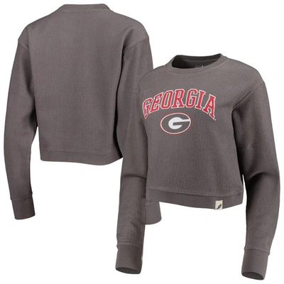 League Collegiate Wear Gray Georgia Bulldogs Classic Campus Corded Timber Sweatshirt