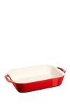 Staub Ceramic 10.5-inch X 7.5-inch Rectangular Baking Dish In Cherry