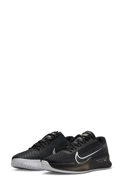 Nike Court Air Zoom Vapor 11 Tennis Shoe In Black/ Anthracite/ White