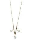 Argento Vivo Shaky Mother-of-pearl Charm Necklace In Gold