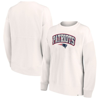 FANATICS FANATICS BRANDED WHITE NEW ENGLAND PATRIOTS LEOPARD TEAM PULLOVER SWEATSHIRT