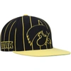 Mitchell & Ness Men's  Black Iowa Hawkeyes Team Pinstripe Snapback Hat In Black