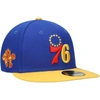 NEW ERA NEW ERA ROYAL PHILADELPHIA 76ERS SIDE PATCH 59FIFTY FITTED HAT