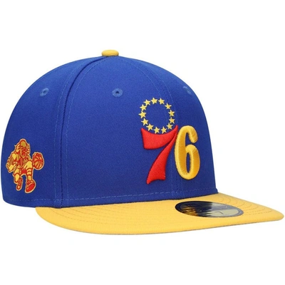 New Era Royal Philadelphia 76ers Side Patch 59fifty Fitted Hat