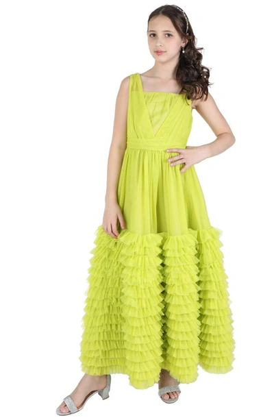 CHRISTIAN SIRIANO PLEATED TIERED GOWN