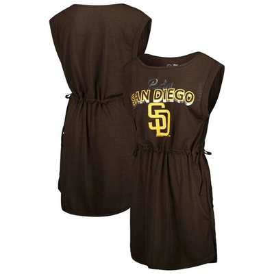 G-iii 4her By Carl Banks Brown San Diego Padres G.o.a.t Swimsuit Cover-up Dress