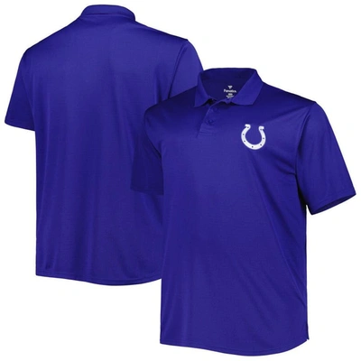 Fanatics Men's Royal Indianapolis Colts Big And Tall Birdseye Polo Shirt