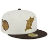 NEW ERA NEW ERA CREAM/BROWN FLORIDA MARLINS COOPERSTOWN COLLECTION 2003 WORLD SERIES 59FIFTY FITTED HAT