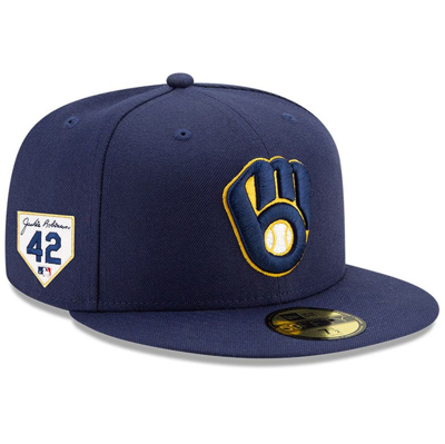 New Era Gold Milwaukee Brewers 2024 Jackie Robinson Day 59fifty Fitted Hat
