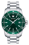 Movado 'series 800' Bracelet Watch, 40mm In Green Silver