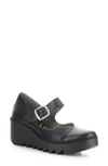 Fly London Baxe Mary Jane Pump In 000 Black Ceralin