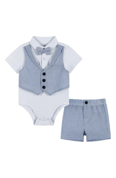 Andy & Evan Baby Boy's 2-piece Seersucker Playsuit Set In Blue