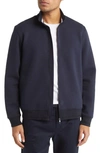 Ted Baker Mens Navy Zip-through Cotton-jersey Sweatshirt