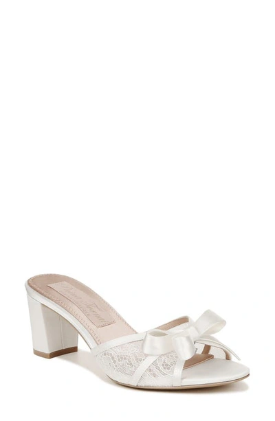 Naturalizer Pnina Tornai For  Alhubu Slide Sandal In White Lace,satin