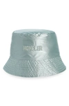 Moncler Metallic Bucket Hat In Mint Green