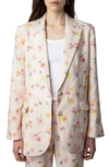 Zadig & Voltaire Vegy Linen Courtney Blazer In Multi