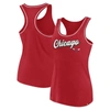 Fanatics Branded Red Chicago Bulls Wordmark Logo Racerback Tank Top In Red