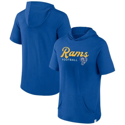 Fanatics Branded Royal Los Angeles Rams Offensive Strategy Short Sleeve Pullover Hoodie