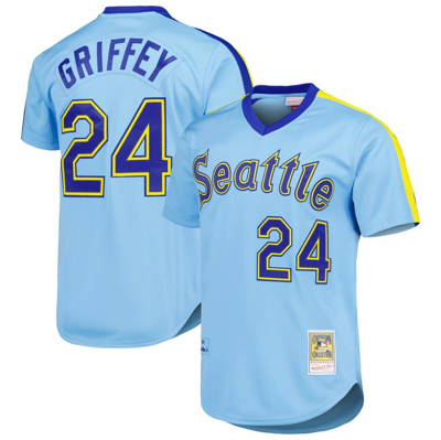 Mitchell & Ness Ken Griffey Jr. Light Blue Seattle Mariners Cooperstown Collection Authentic Jersey