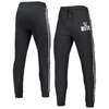 Concepts Sport Charcoal Brooklyn Nets Team Stripe Jogger Pants In Charcoal