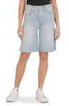 KUT FROM THE KLOTH HAILEY RAW HEM HIGH WAIST DENIM BERMUDA SHORTS