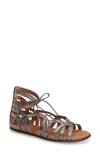 Gentle Souls By Kenneth Cole Break My Heart 3 Womens Leather Gladiator Sandals In Graphite Leather