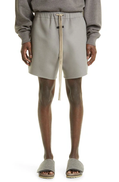 Fear Of God Eternal Virgin Wool & Cashmere Shorts In Dusty Concrete