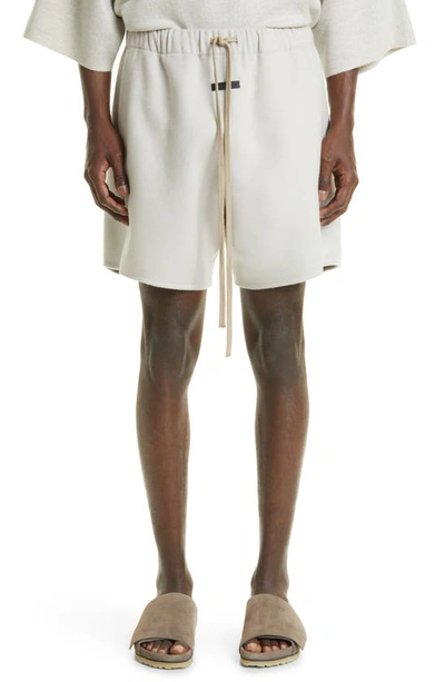 Fear Of God Eternal Virgin Wool & Cashmere Shorts In Cement