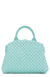 Bottega Veneta Mini Intrecciato Napa Top-handle Bag In Celadon-gold