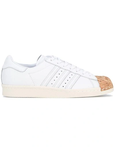 Adidas Originals Superstar Leather And Cork Sneakers In White