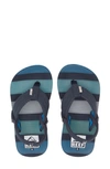 Reef Kids' Little Ahi Sandal In Deep Sea Stripes