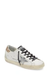 Golden Goose Super-star Perm-noos Low Top Sneaker In White/ Silver/ Gold