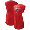 G-III 4HER BY CARL BANKS G-III 4HER BY CARL BANKS RED ATLANTA FALCONS G.O.A.T. LOGO SWIMSUIT COVER-UP