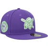 New Era Men's  Purple Pittsburgh Pirates Lime Side Patch 59fifty Fitted Hat In Purple