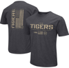 Colosseum Men's  Heather Black Lsu Tigers Big And Tall Oht Military Inspired Appreciation Playbook T- In Heather Black
