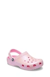 Crocs Classic Glitter Clog In Flamingo