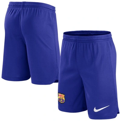 Nike Navy Barcelona Stadium Performance Training Shorts In Blue