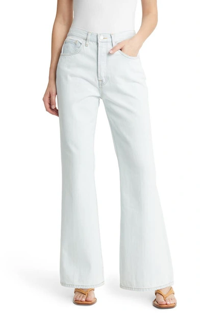 7 For All Mankind Easy Flare Jeans In Icy Indigo