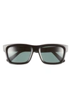 Ray Ban Warren 54mm Rectangular Sunglasses In Black